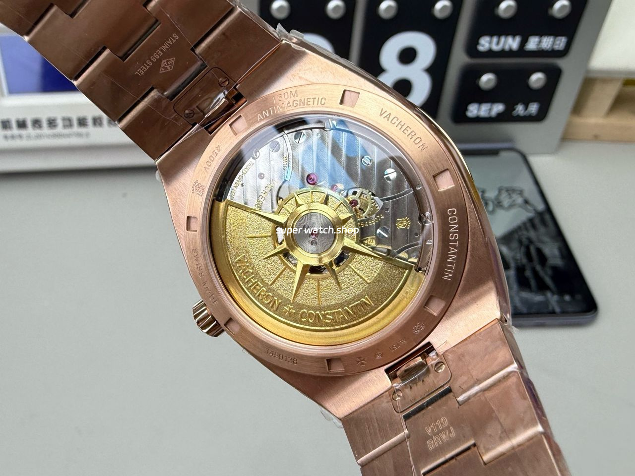 8F Factory Vacheron Constantin Overseas 4500v/000R-B127 41mm Full Rose Gold Silver Dial - Image 8