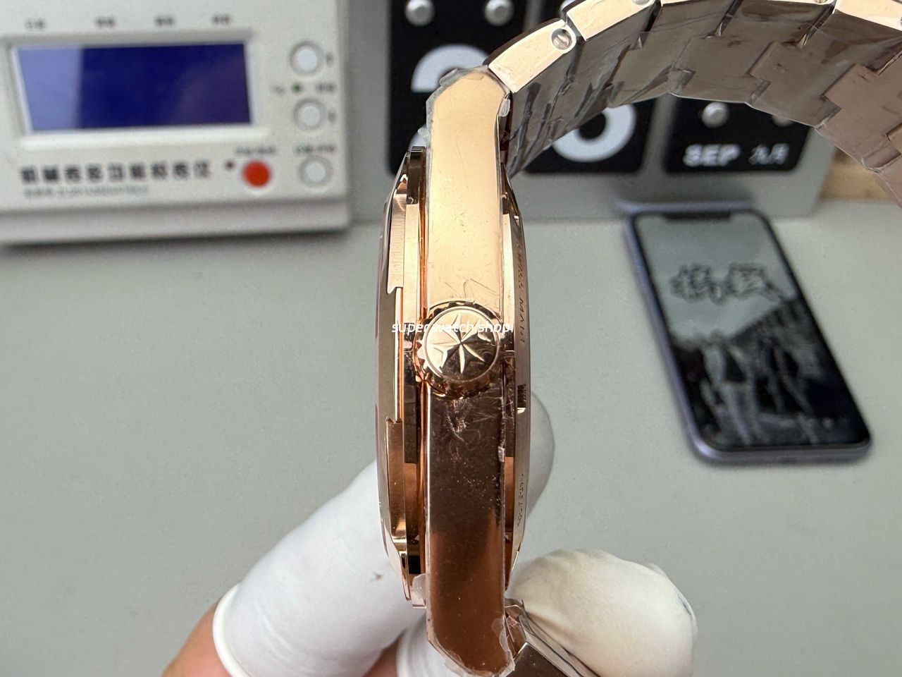 8F Factory Vacheron Constantin Overseas 4500v/000R-B127 41mm Full Rose Gold Silver Dial - Image 7