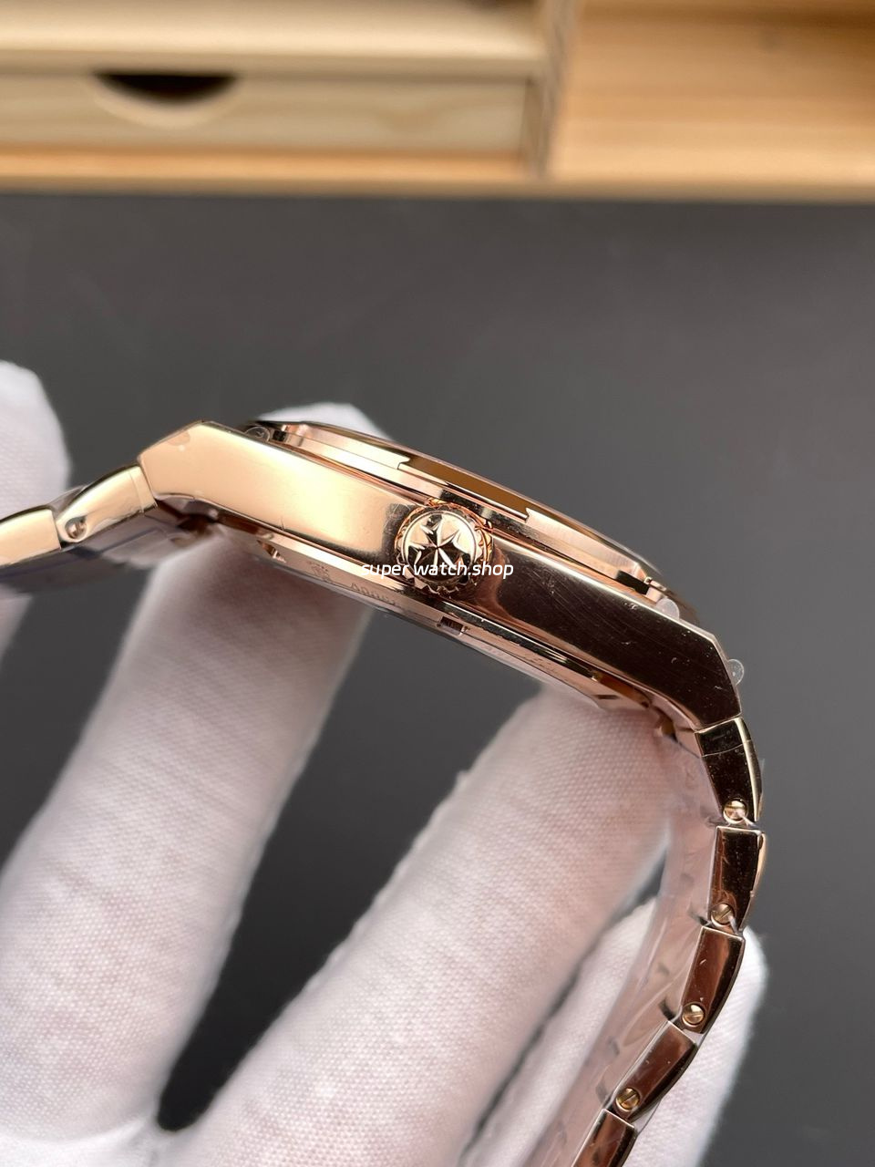 8F Factory Vacheron Constantin Overseas 4500V/210R-B967 41mm Full Rose Gold Green Dial - Image 6