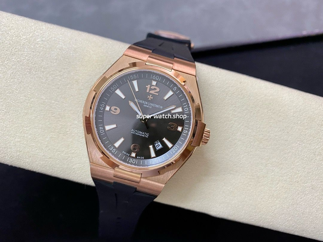 8F Factory Vacheron Constantin Overseas 47040/000R-9666 42mm Rubber Strap Arabic numerals Brown Dial - Image 4