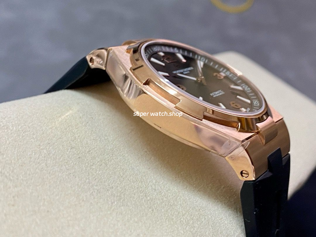 8F Factory Vacheron Constantin Overseas 47040/000R-9666 42mm Rubber Strap Arabic numerals Brown Dial - Image 5