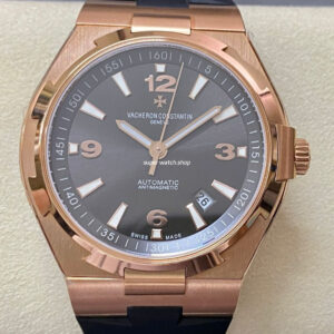 8F Factory Vacheron Constantin Overseas 47040/000R-9666 42mm Rubber Strap Arabic numerals Brown Dial