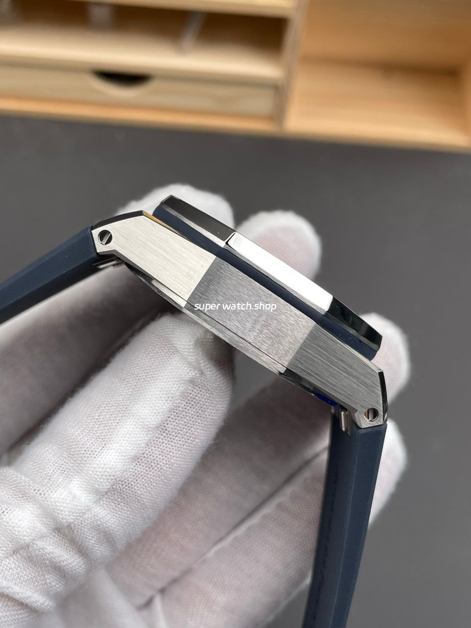 APS Factory Audemars Piguet Royal Oak Offshore Chronograph 26420TI.OO.A027CA.01 43mm Rubber Strap Blue Dial - Image 4