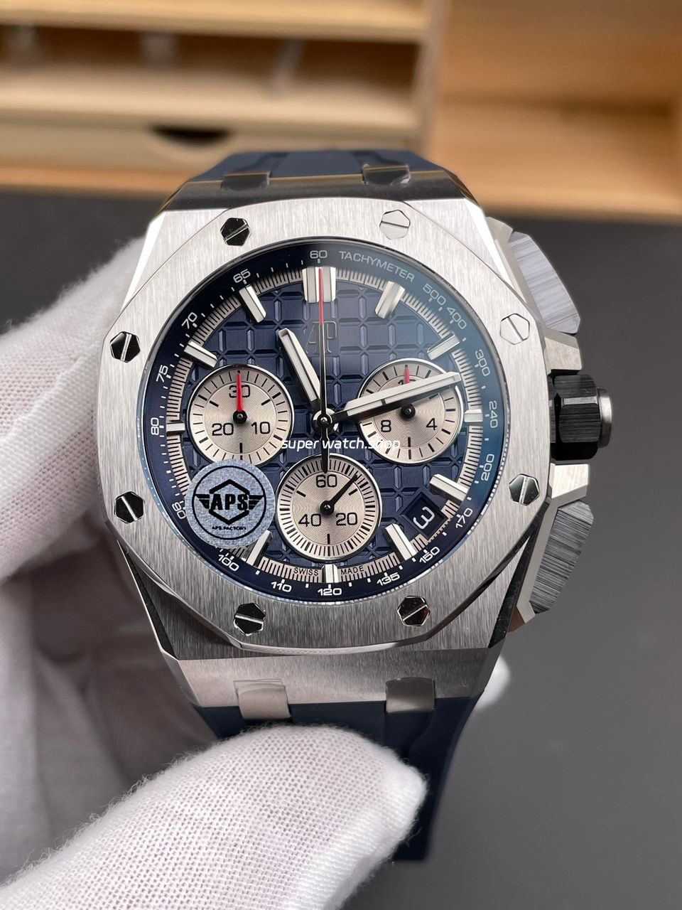 APS Factory Audemars Piguet Royal Oak Offshore Chronograph 26420TI.OO.A027CA.01 43mm Rubber Strap Blue Dial
