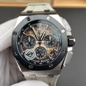 APS Factory Audemars Piguet Royal Oak Offshore Chronograph 26420SO.OO.A600CA.01 43mm Steel Rubber Strap Brown Dial