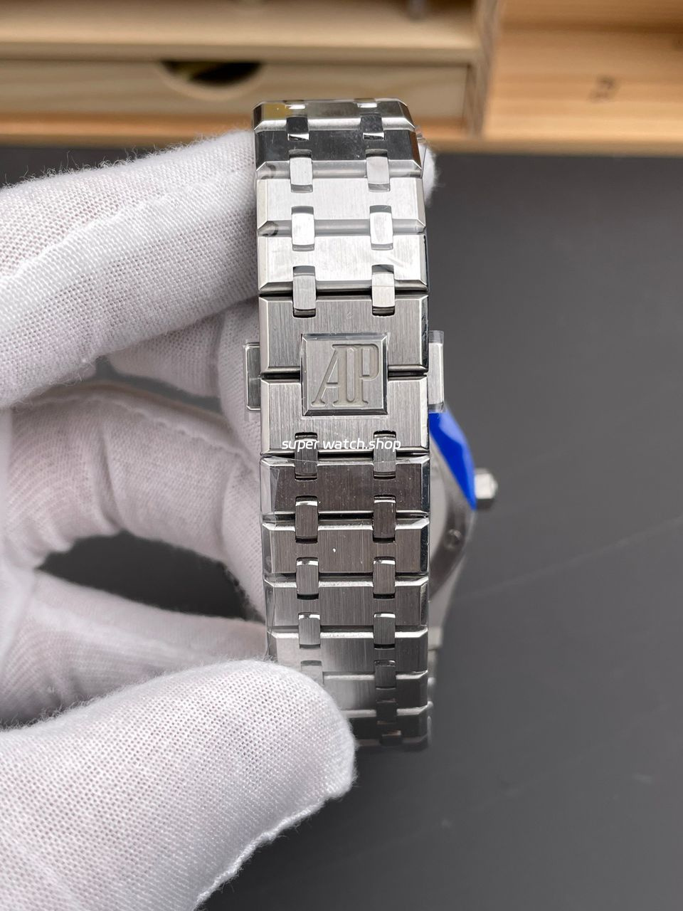 APS Factory Audemars Piguet Royal Oak Perpetual Calendar 26574ST.OO.1220ST.02 41mm Full Steel Blue Dial - Image 8