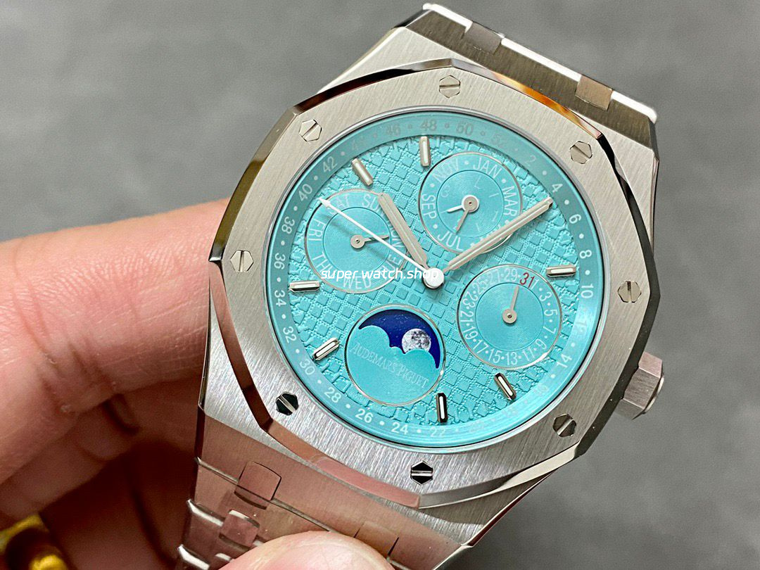 APS Factory Audemars Piguet Royal Oak Perpetual Calendar 26613ST.OO.1220ST.01 41mm Full Steel SKY Blue Dial - Image 3