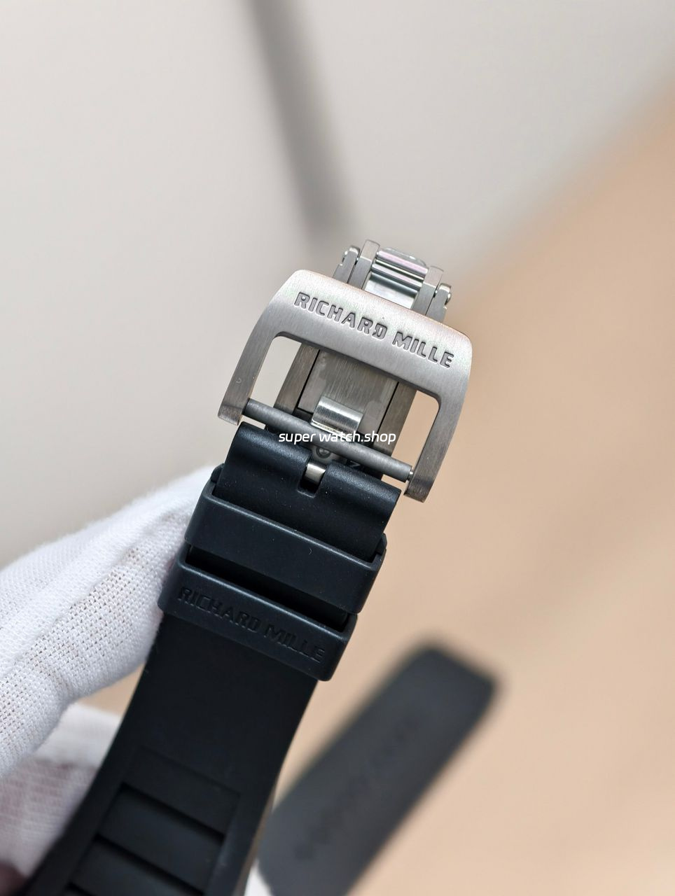 APS Factory Richard Mille RM 055 42.7mm Black Ceramic Black Rubber Strap Skeletonized Black Dial - Image 8