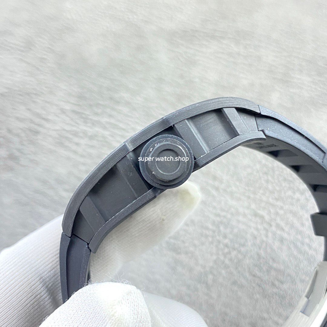 APS Factory Richard Mille RM 055 42.7mm Carbon Fiber Black Rubber Strap Skeletonized Rose Gold Dial - Image 6