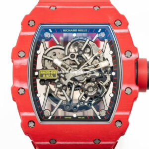 APS Factory Richard Mille RM 35-02 44.5mm Red Carbon Fiber Red Rubber Strap Skeletonized Dial