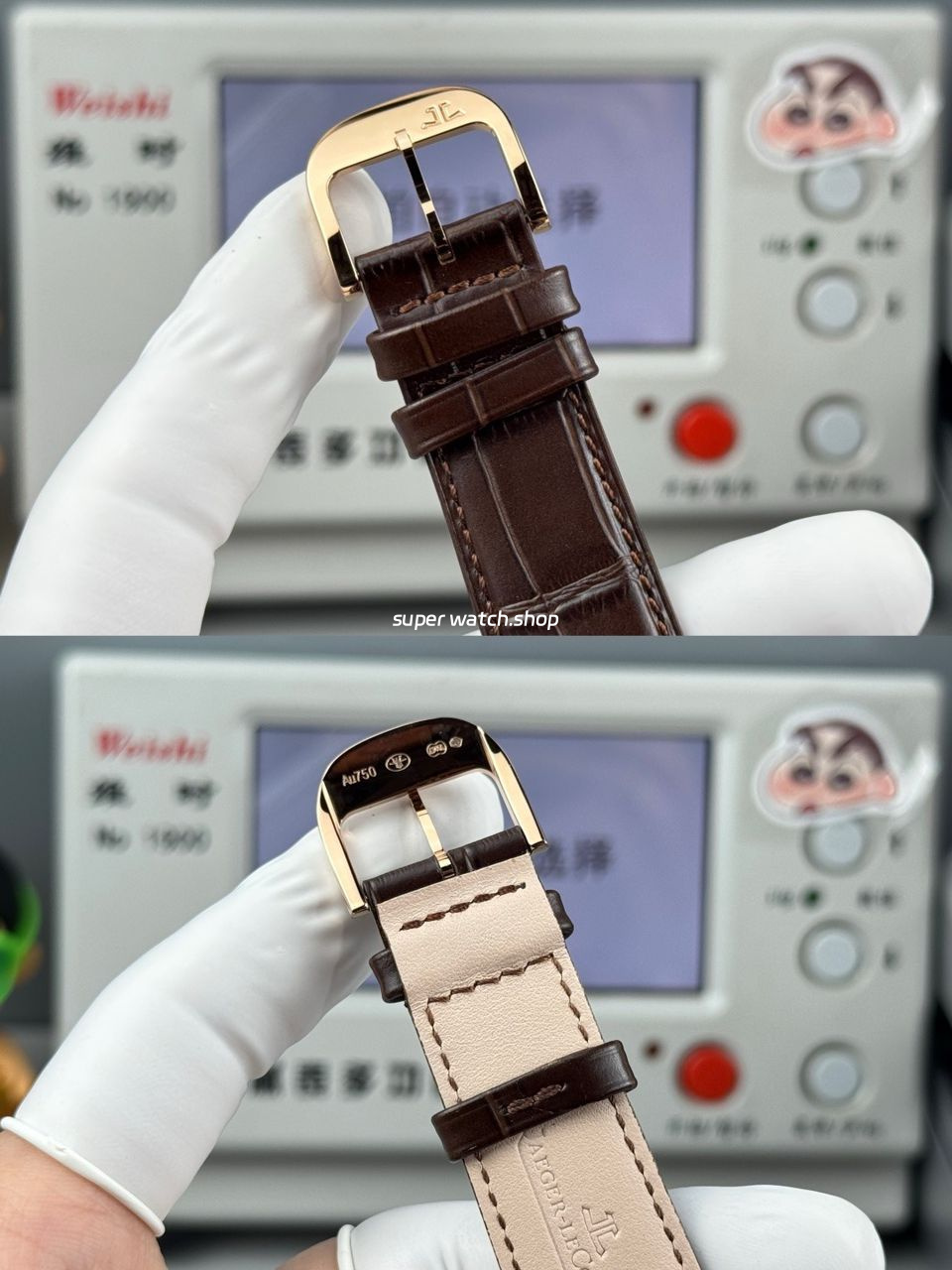 GF Factory Jaeger-LeCoultre Master Ultra Thin Moon 1252520 39mm Rose Gold Leather Strap Silver Dial - Image 9