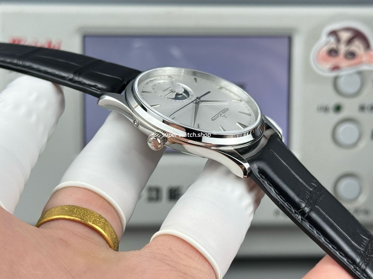 GF Factory Jaeger-LeCoultre Master Ultra Thin Moon Q1258420 39mm Steel Leather Strap Silver Dial - Image 7