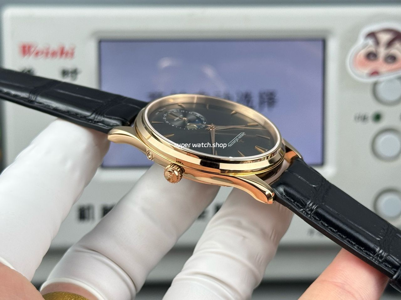 GF Factory Jaeger-LeCoultre Master Ultra Thin Moon Q136255J 39mm Rose Gold Leather Strap Grey Dial - Image 7