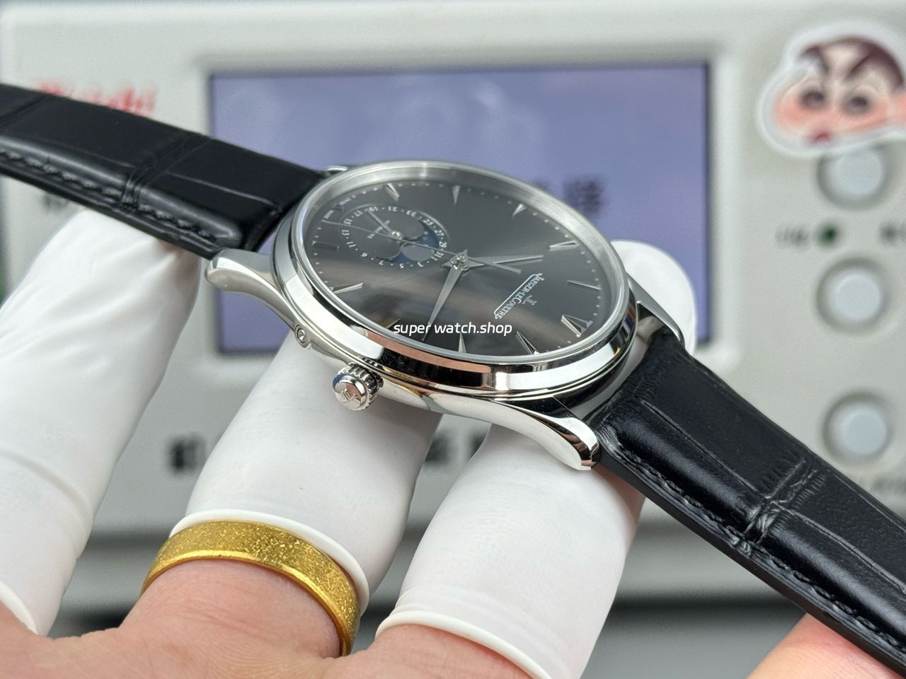 GF Factory Jaeger-LeCoultre Master Ultra Thin Moon Q1363540 39mm White Gold Leather Strap Grey Dial - Image 7