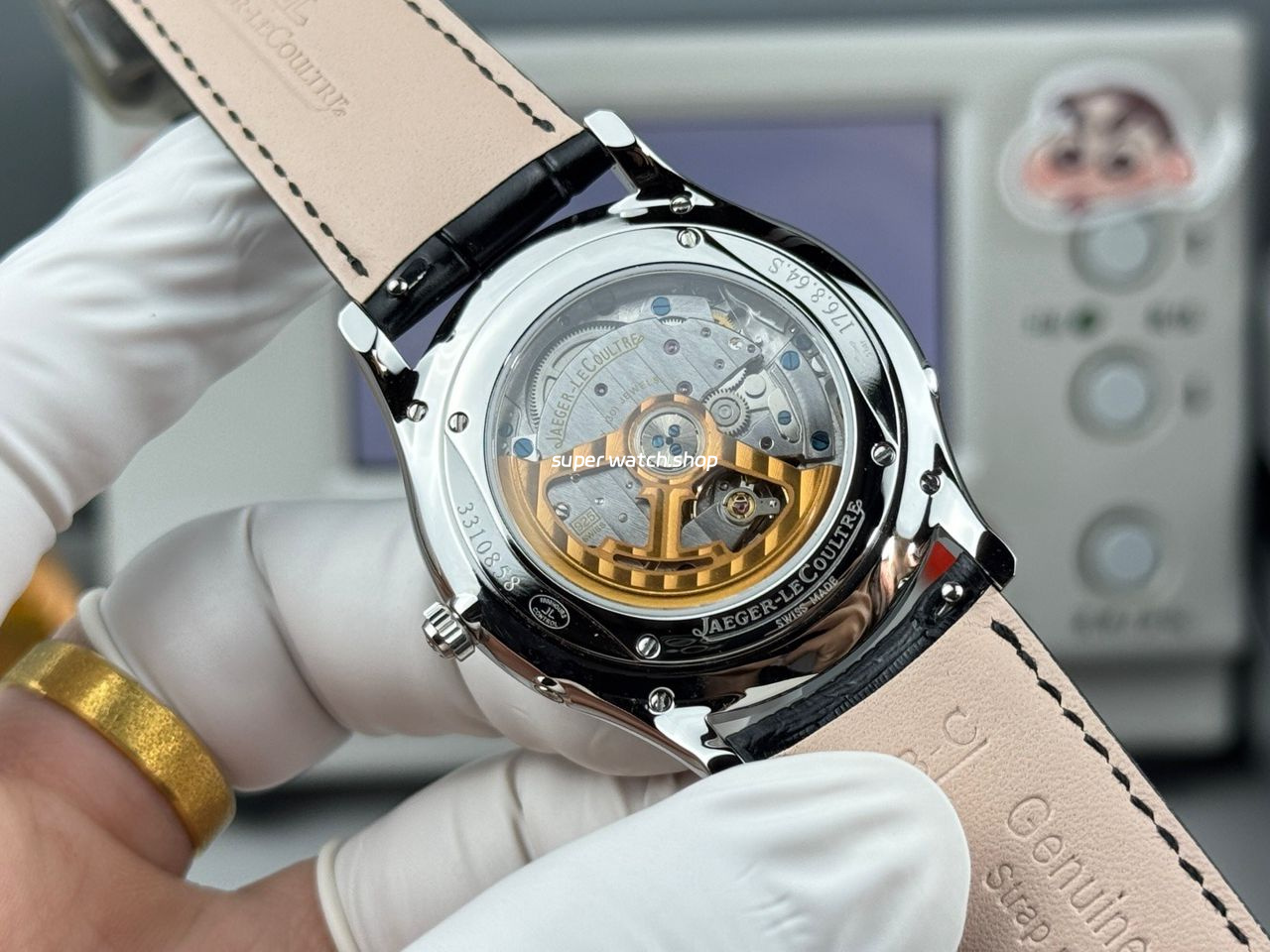 GF Factory Jaeger-LeCoultre Master Ultra Thin Moon Q1368470 39mm Steel Leather Strap Black Dial - Image 8