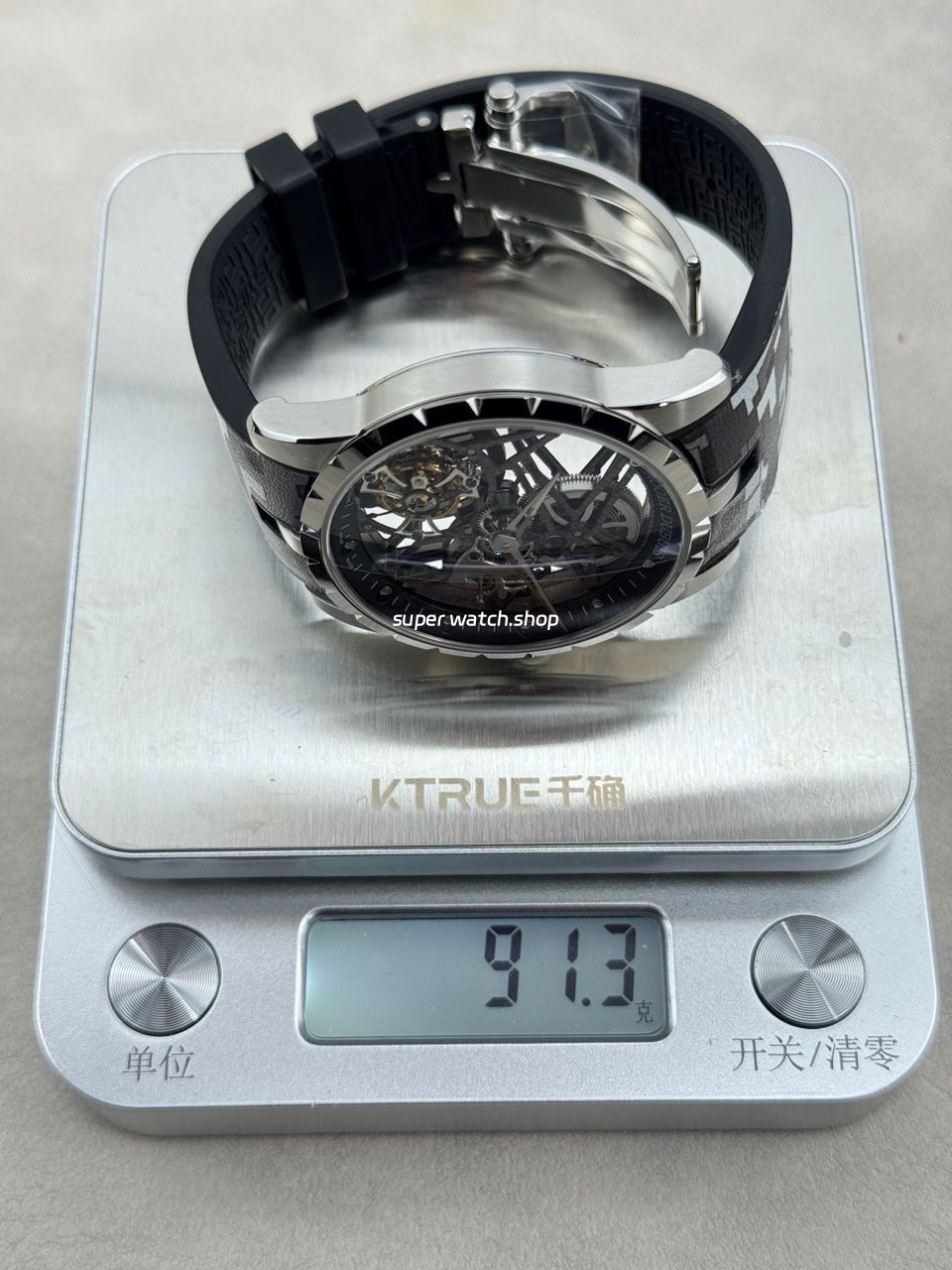 NEW Factory Roger Dubuis Excalibur Spider RDDBEX0393 Tourbillon 42mm White Gold Rubber Strap Black Dial - Image 9