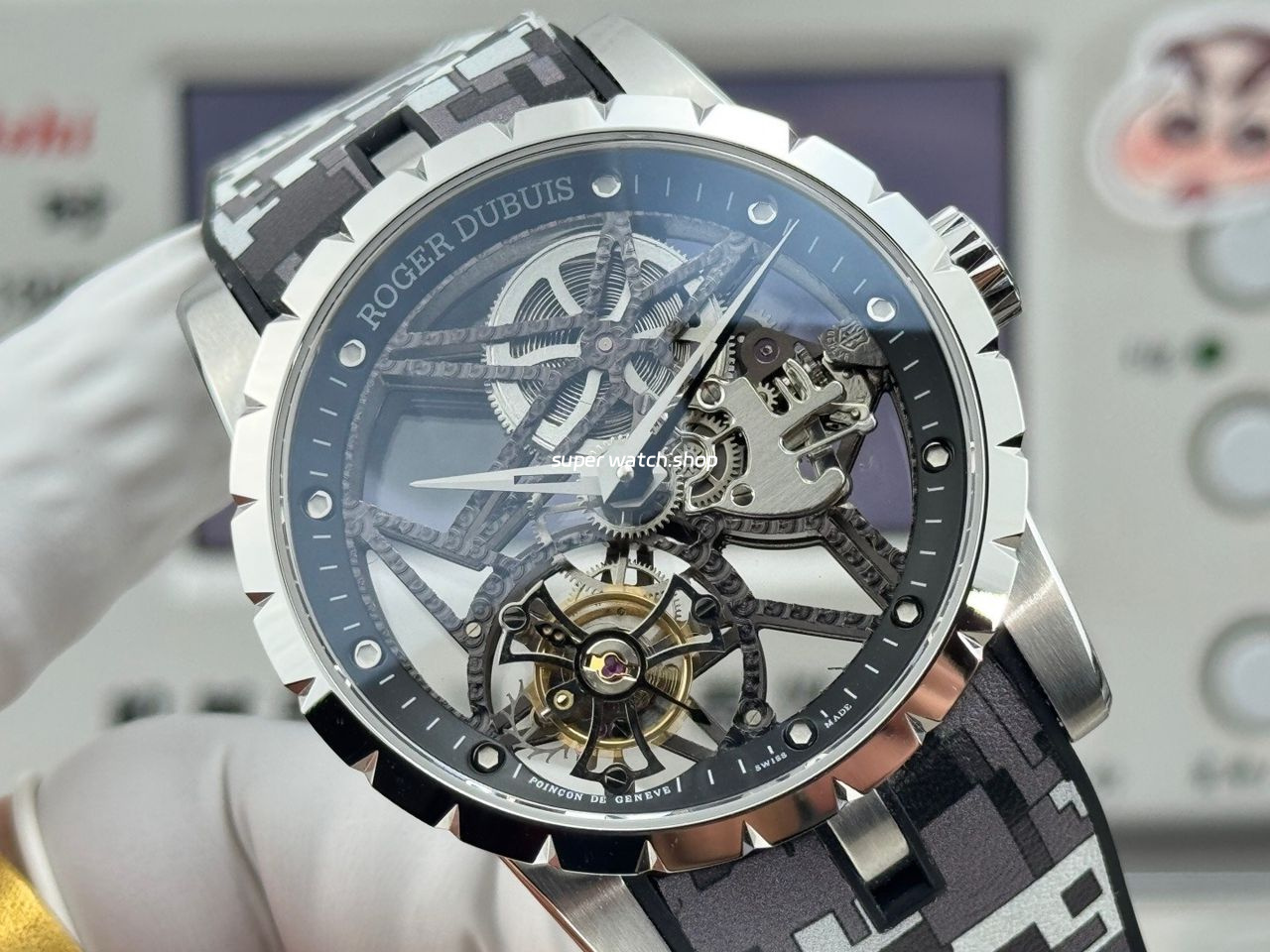 NEW Factory Roger Dubuis Excalibur Spider RDDBEX0393 Tourbillon 42mm White Gold Rubber Strap Black Dial - Image 2