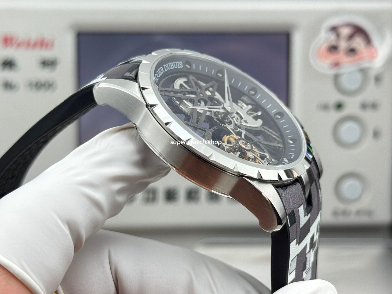 NEW Factory Roger Dubuis Excalibur Spider RDDBEX0393 Tourbillon 42mm White Gold Rubber Strap Black Dial - Image 5