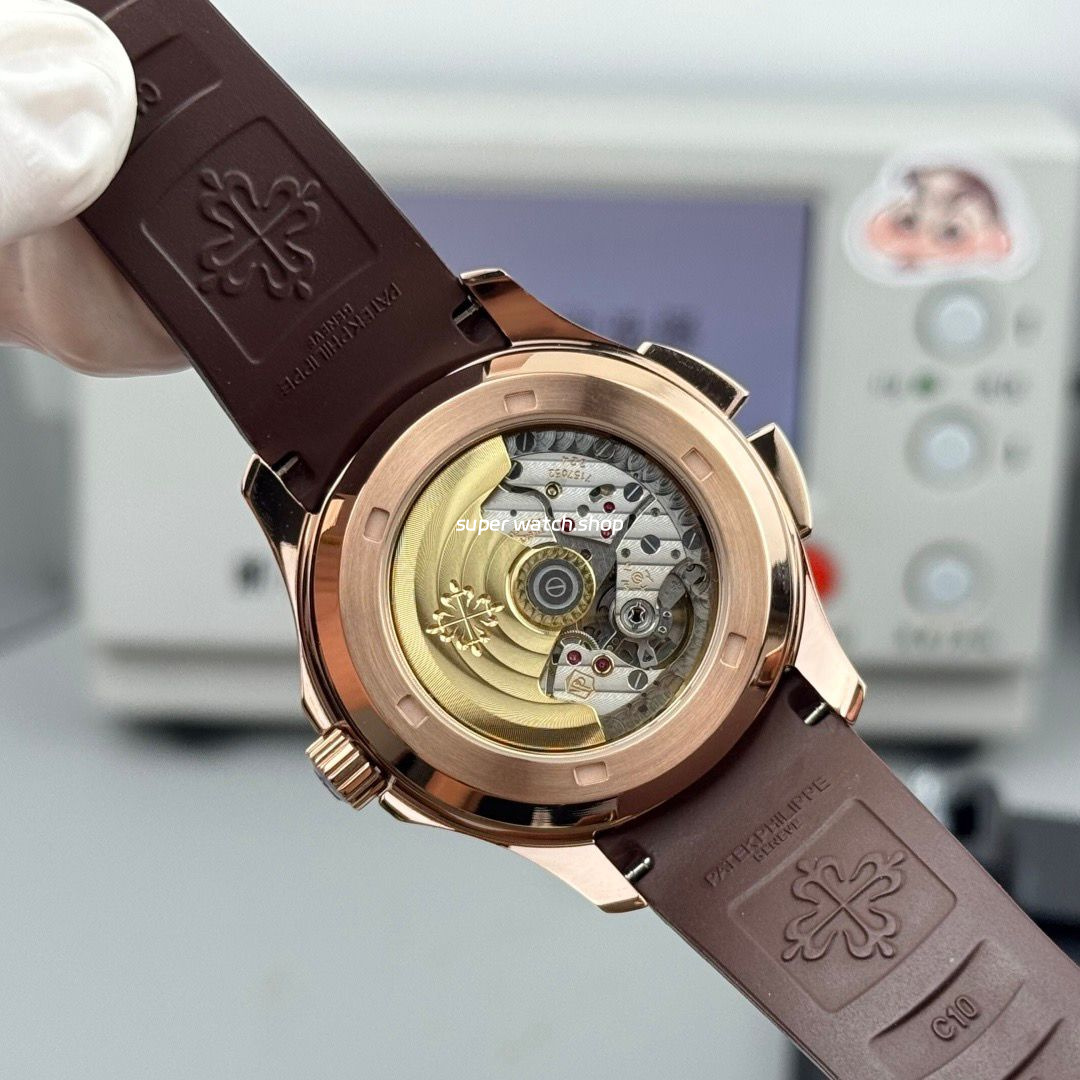 PP Factory Patek Philippe Aquanaut 5164R-001 40.8mm Rose Gold Rubber Strap Brown Dial - Image 6
