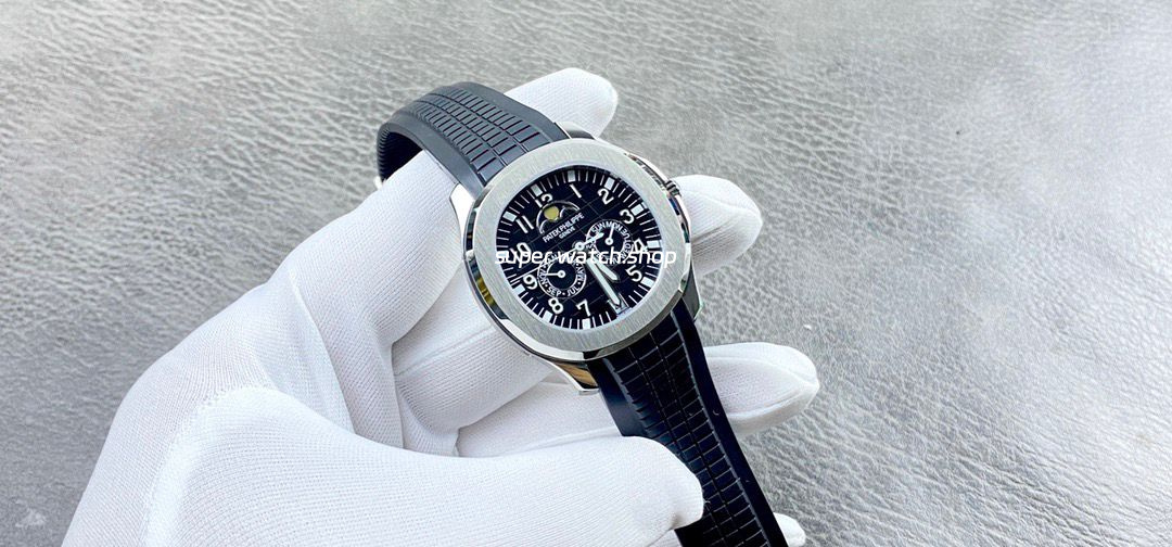 PP+ Factory Patek Philippe Aquanaut 5261 40mm Steel Black Rubber Strap Black Dial - Image 4