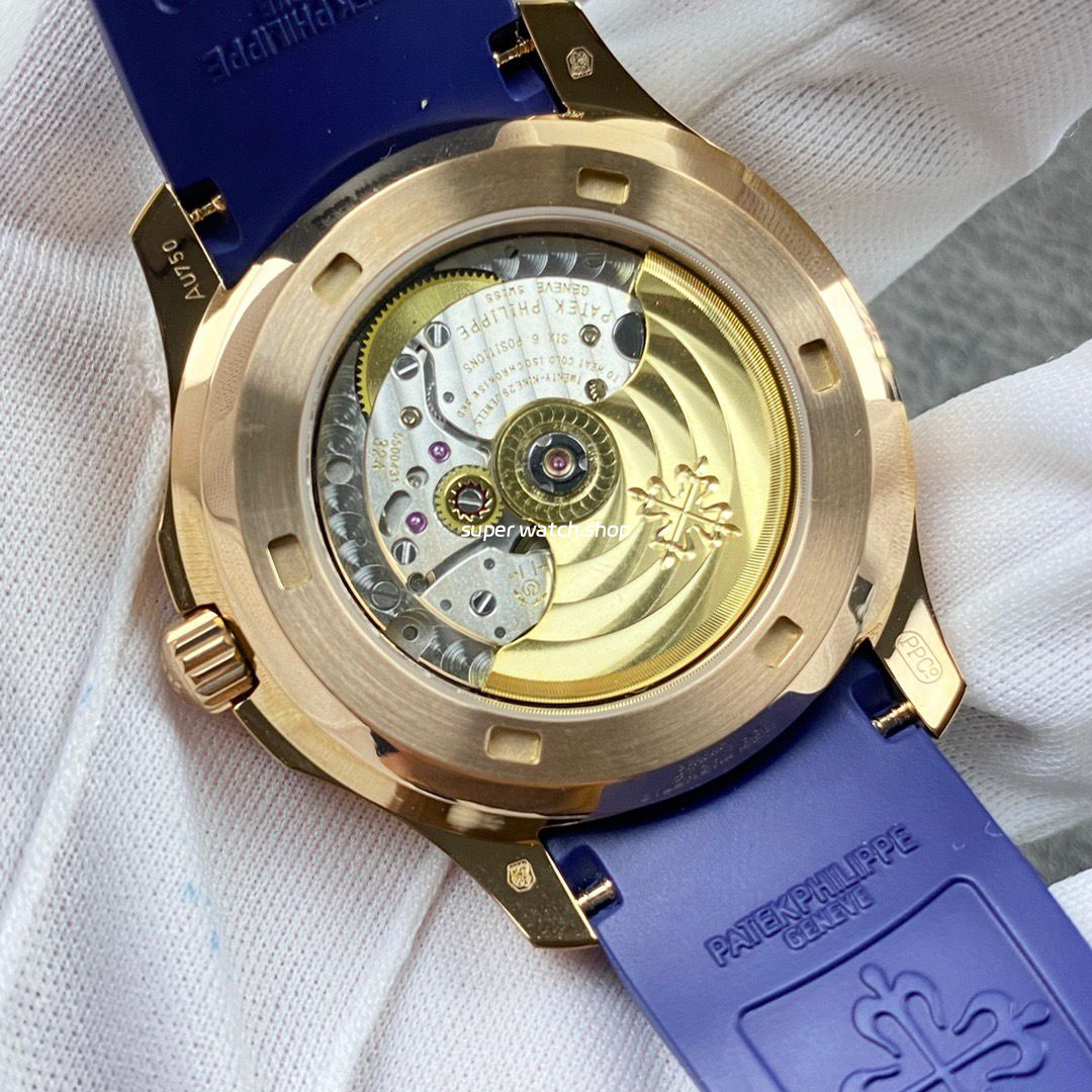 PP+ Factory Patek Philippe Aquanaut 5261R-001 40mm Rose Gold Blue Rubber Strap Blue Dial - Image 7