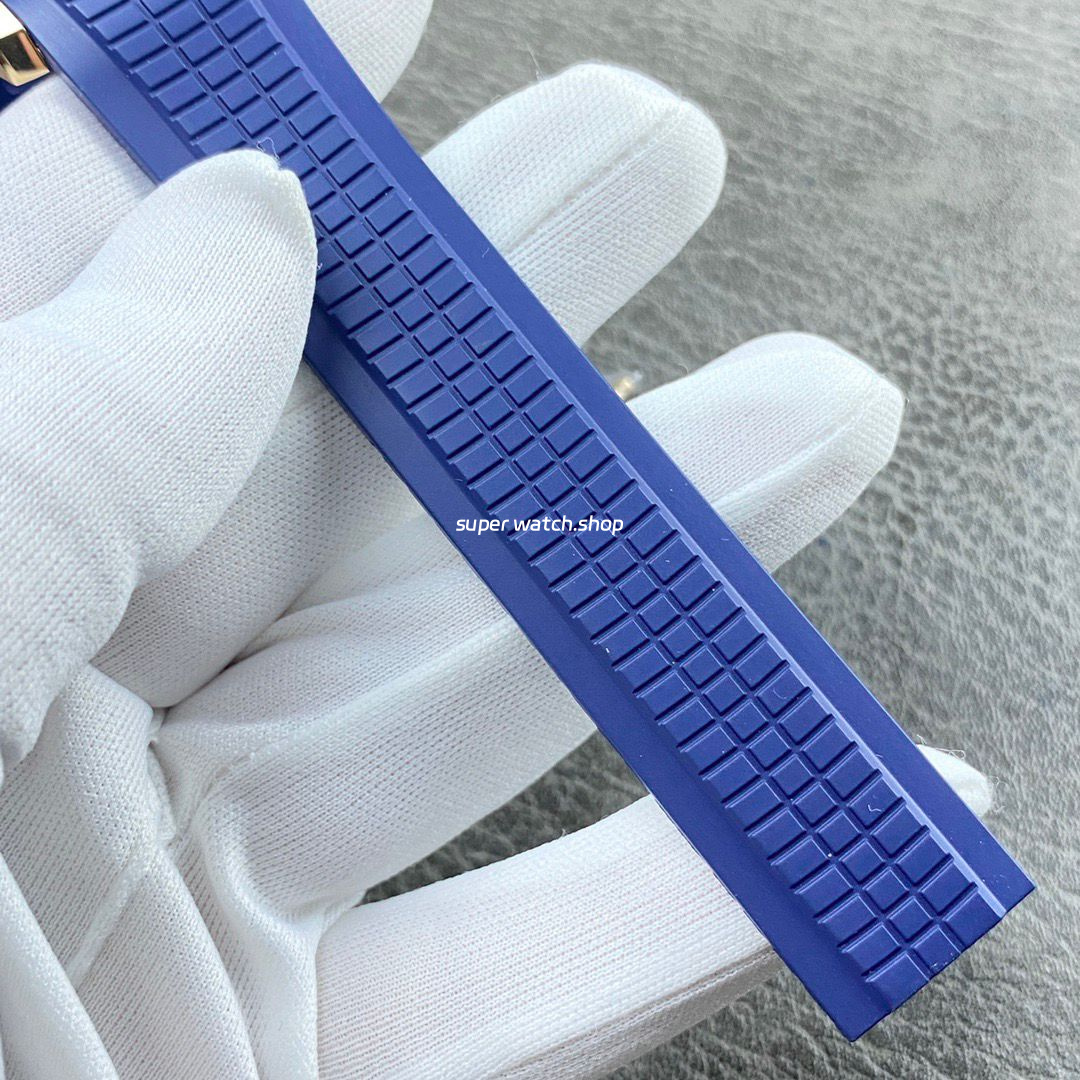 PP+ Factory Patek Philippe Aquanaut 5261R-001 40mm Rose Gold Blue Rubber Strap Blue Dial - Image 9