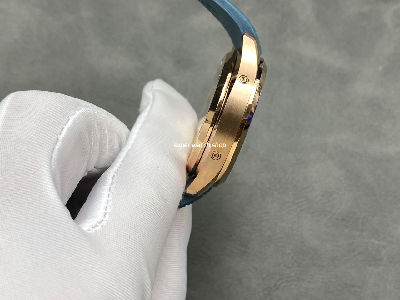 PPM Factory Patek Philippe Aquanaut 5261R-001 40mm Rose Gold Blue Rubber Strap Blue Dial - Image 5