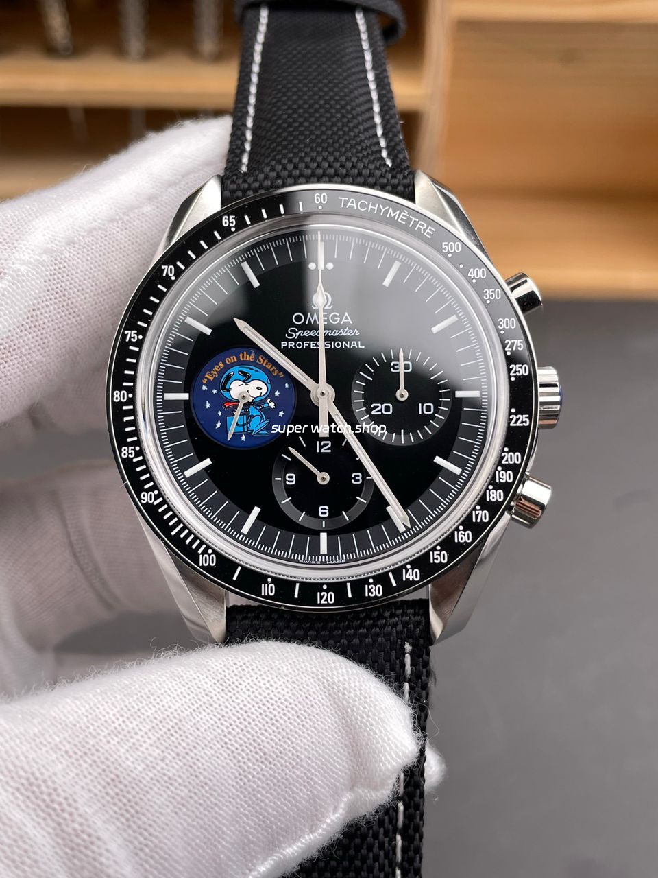 SMF Factory Omega Speedmaster Professional Moonwatch 3578.51.00 42mm Steel Canvas Strap Black Dial