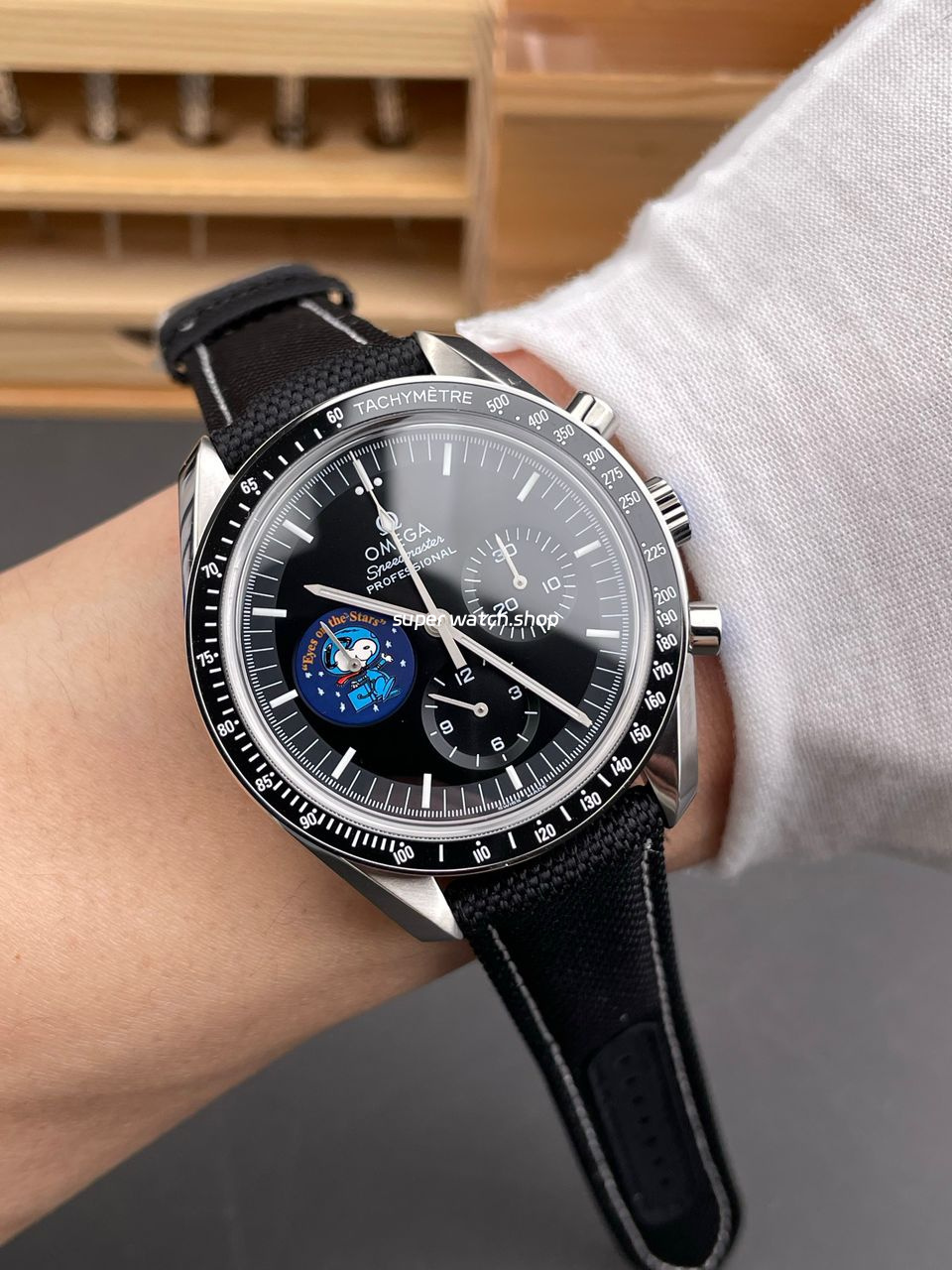 SMF Factory Omega Speedmaster Professional Moonwatch 3578.51.00 42mm Steel Canvas Strap Black Dial - Image 4