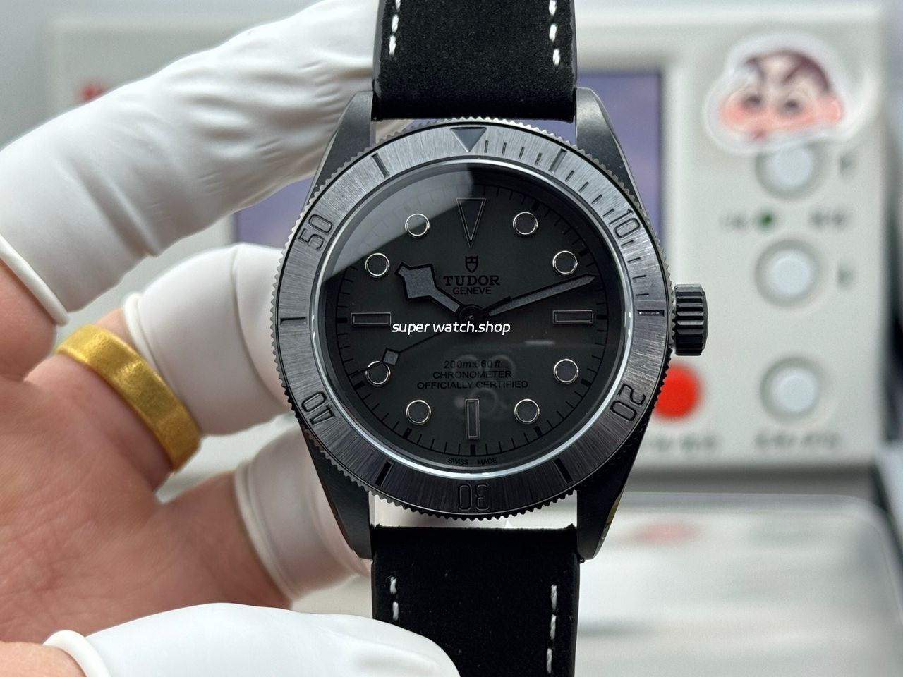 TW Factory Tudor Black Bay 79210CNU 41mm Leather Strap Black DLC-coated Black Dial