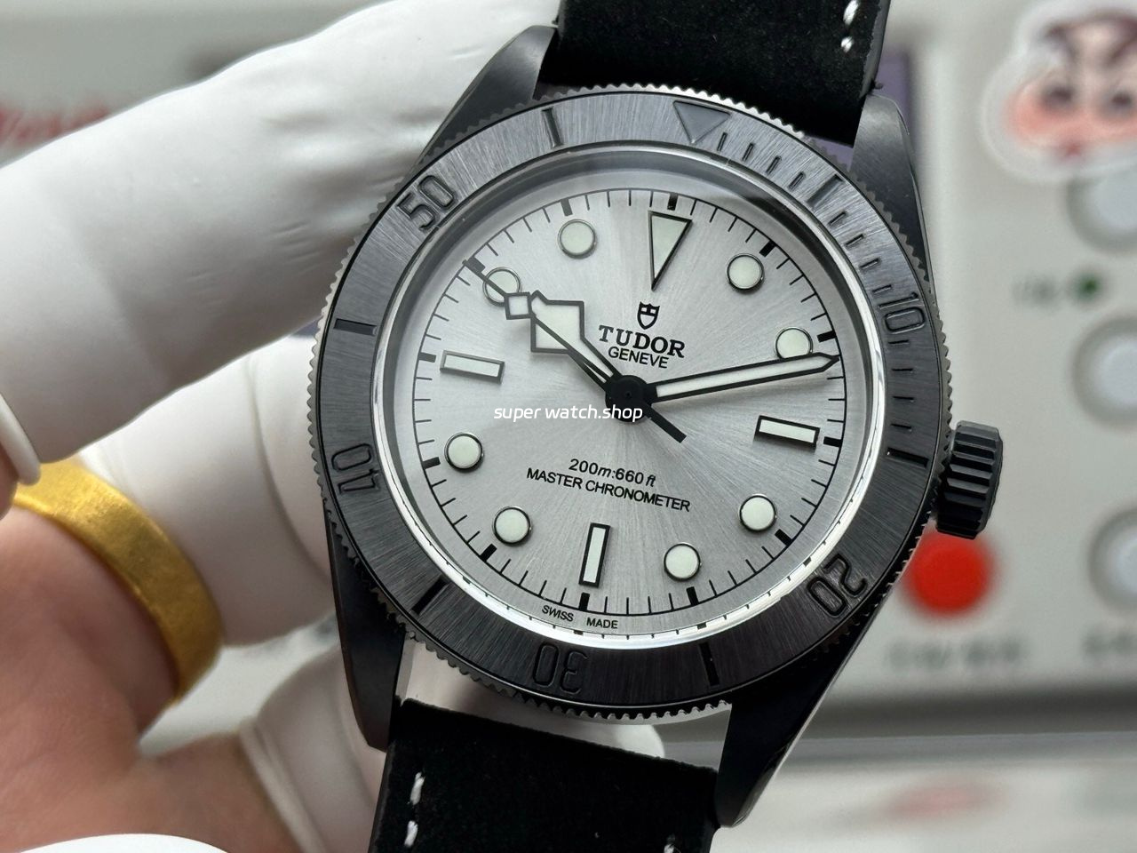 TW Factory Tudor Black Bay 79210CNU 41mm Leather Strap Silver Dial - Image 3