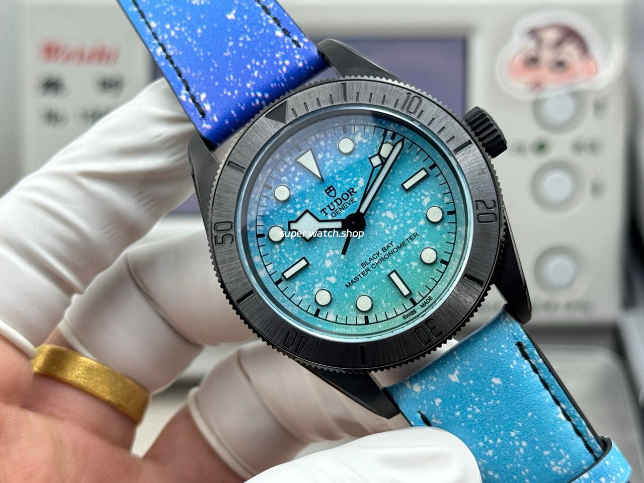 TW Factory Tudor Black Bay M79210CNU-0011 41mm Blue Leather Strap Blue Dial - Image 4