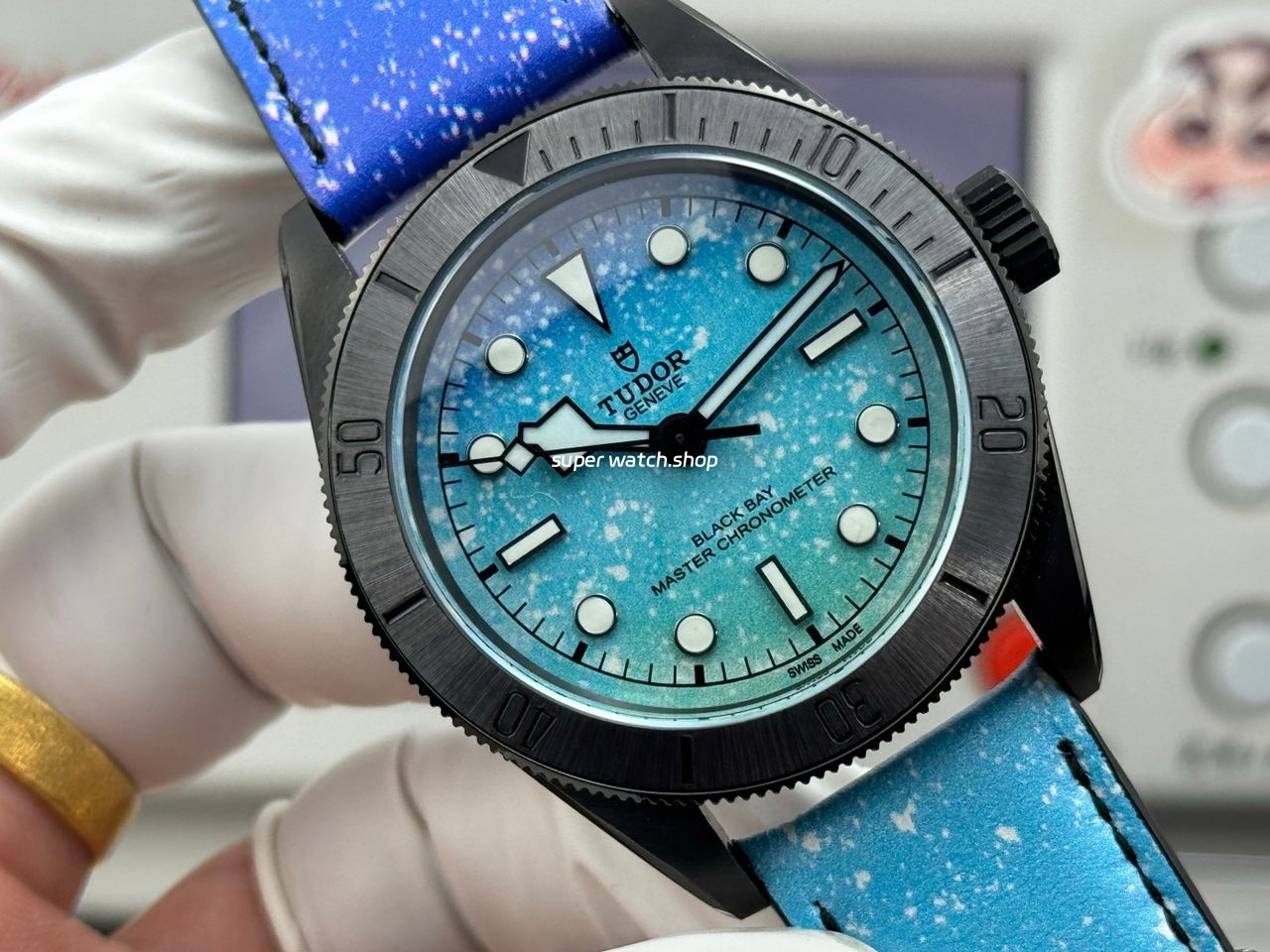 TW Factory Tudor Black Bay M79210CNU-0011 41mm Blue Leather Strap Blue Dial - Image 2