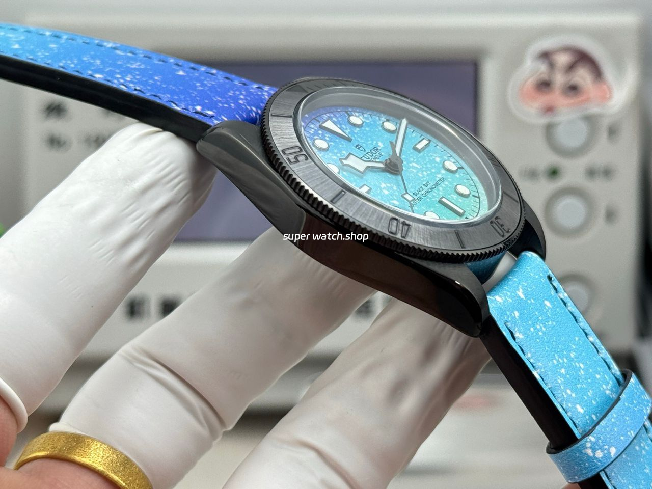TW Factory Tudor Black Bay M79210CNU-0011 41mm Blue Leather Strap Blue Dial - Image 6