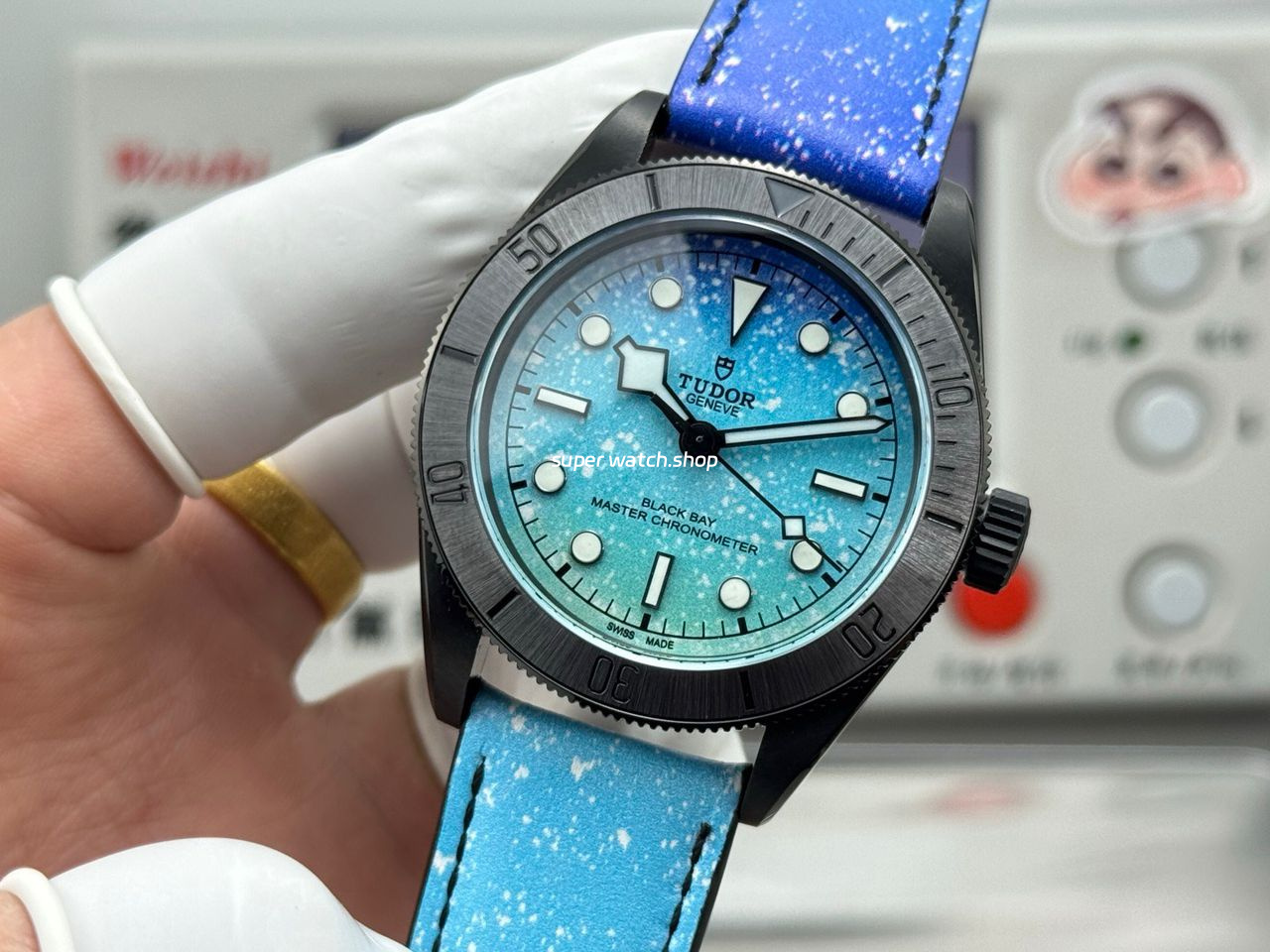 TW Factory Tudor Black Bay M79210CNU-0011 41mm Blue Leather Strap Blue Dial - Image 5