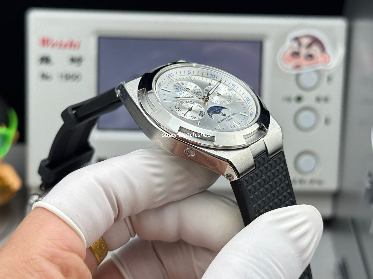 TW Factory Vacheron Constantin Overseas Perpetual Calendar 4300V 41.5mm Rubber Strap Silver Dial - Image 6