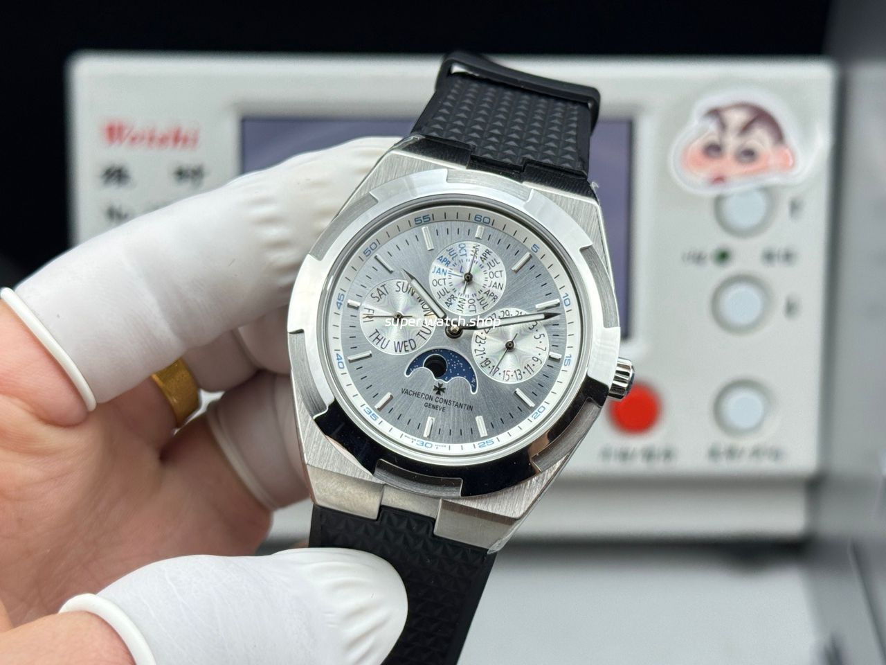 TW Factory Vacheron Constantin Overseas Perpetual Calendar 4300V 41.5mm Rubber Strap Silver Dial - Image 5