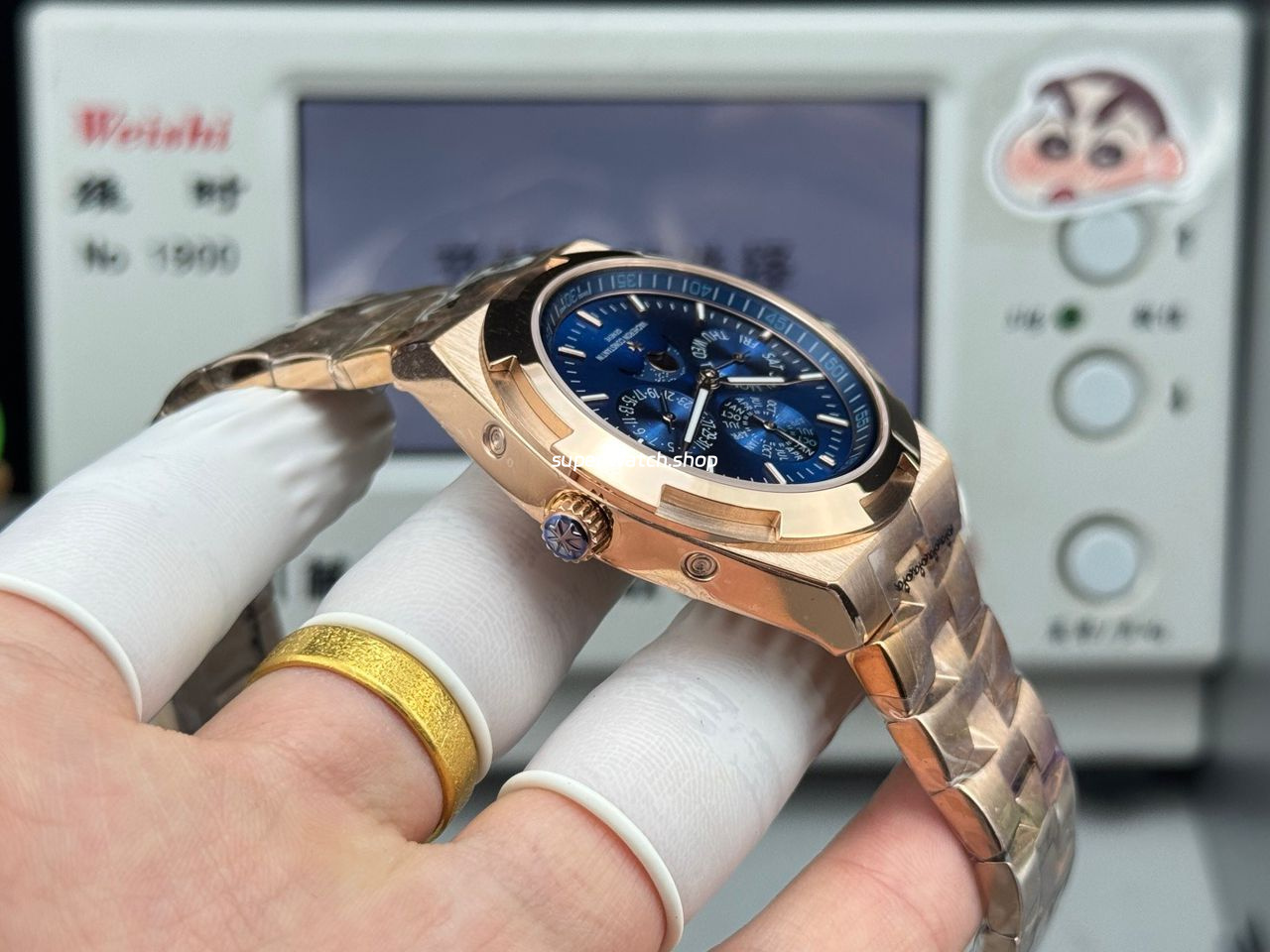 TW Factory Vacheron Constantin Overseas Perpetual Calendar 4300V000R-B509 41.5mm Full Rose Gold Blue Dial - Image 7