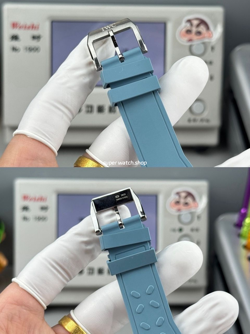 TWS Factory IWC Pilot Chronograph IW388117 41mm Light Blue Rubber Arabic Numerals Light Blue Dial - Image 8