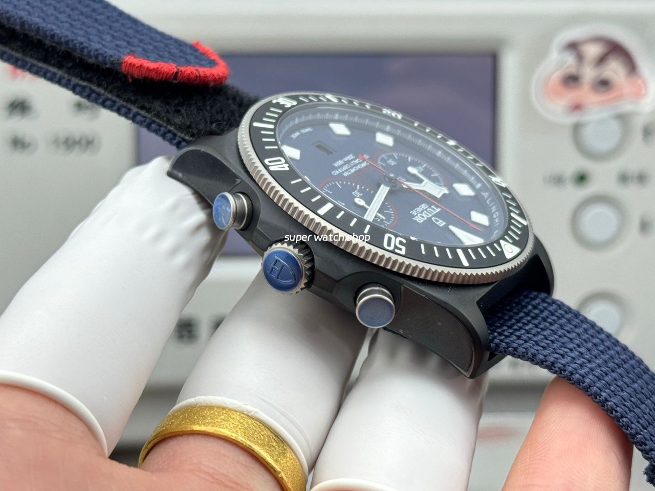 V+ Factory Tudor Heritage Black Bay Chrono 79360B-0002 41mm Carbon Blue Dial - Image 7