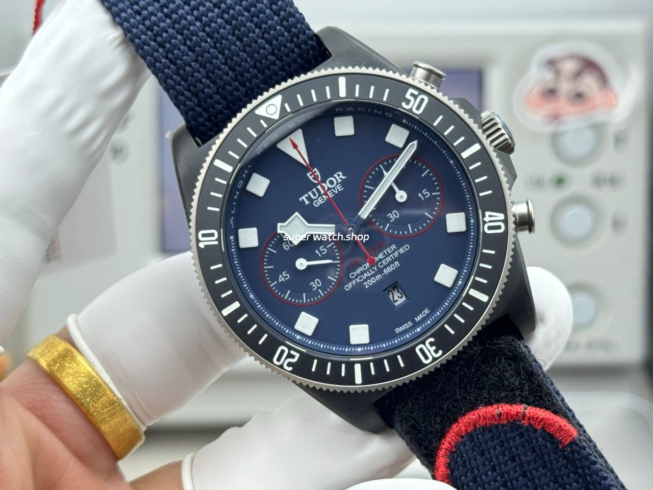 V+ Factory Tudor Heritage Black Bay Chrono 79360B-0002 41mm Carbon Blue Dial - Image 4