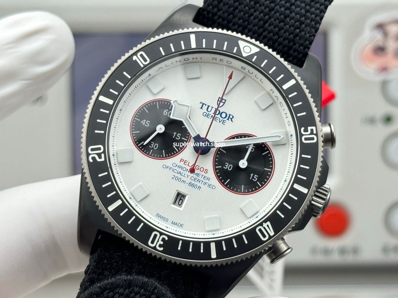 V+ Factory Tudor Heritage Black Bay Chrono 79360N-0002 41mm Carbon White Dial - Image 3