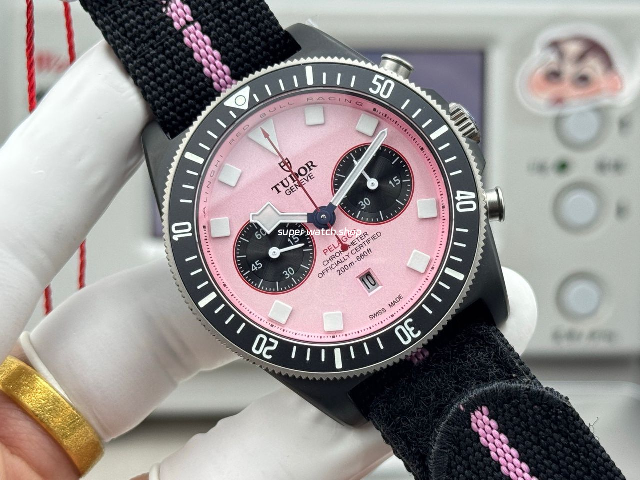 V+ Factory Tudor Heritage Black Bay Chrono 79360N-0019 41mm Carbon Pink Dial - Image 4